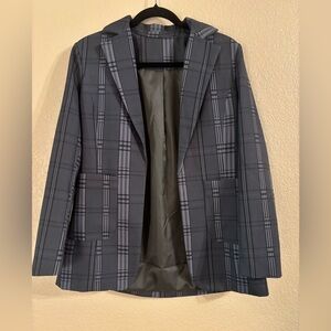 Open-front Blazer in plaid